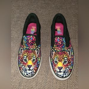 Lisa frank slip on canvas sneakers